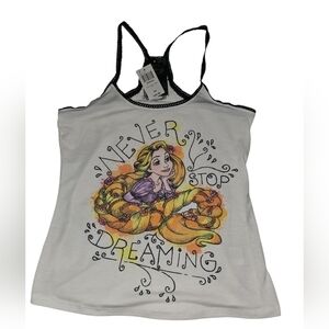 Womens Disney White Rapunzel Tank Top, Medium, NWT!!!